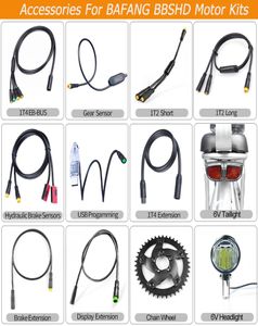 BAFANG MOTOR DELAR CYKNING LIGHT HYDRAULISK BRAKE EDEGER Sensor Display Bromshastighet Förlängning Kabel USB -programmering Ebbus Kabel F3680296