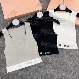 Cropped Women Knitted Vest Tank Tops Luxury Designer Sporty Tanks Sexy Summer Stret Style Singlets Letters Camis