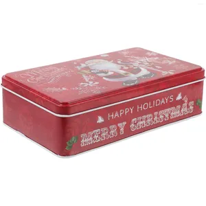 Bottiglie di stoccaggio Contenitori di zucchero Contenitori alimentari Biscuit Box in stagno Cookie Candy Tins Christmas Elder Lid