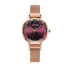 CWP 2021 Julius Watch Creative Tasarım Mıknatıs Paslanmaz Çelik Mesh Band Kadınlar039S Japonya Miyota Movt Fashion Quartz JA11432886338