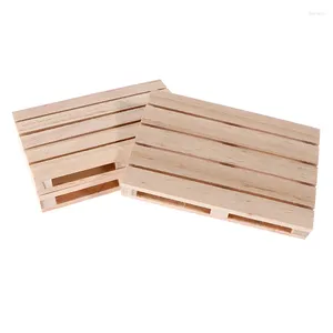 Tischmatten 1PC Mini Holzpalettengetränkegaser Untersetzer für und kalte Getränke Isolationspad Cup Topf Matte