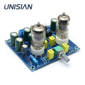 Amplifier UNISIAN HIFI vacuum tube Preamplifier board 6J1 good sound electronic bile buffer preamp AC12V for home amplifier