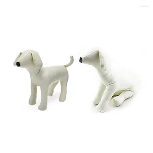 Hundkläder 2 PCS läderhantering Stående position Modeller Teksaker Pet Animal Shop Display Mannequin White L M