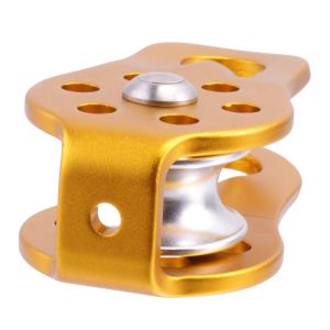 Accessories 20KN Rock Climbing Aluminum Rescue Rope Pulley Fixed Lifting Equipment 4 Co Gold