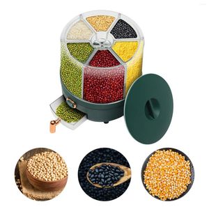 Storage Bottles Rice Dispenser Dry Grain Food Container Tank 360 ° Kitchen Rotation