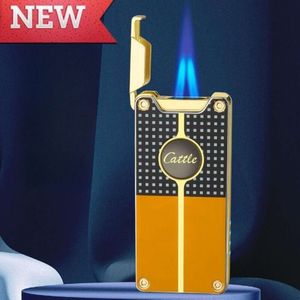 Hot Metal Without Gas Electric USB Rechargeable Butane Without Gas Lighter Compact Portable Direct Fire Windproof Best Choice for Gifts