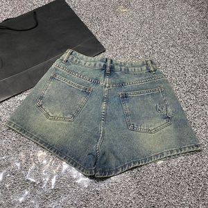 Sexy Women Denim Shorts Cintura elástica Jeans Designer de luxo Mini jeans curto