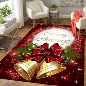 Halılar 1 PCS Noel Kapı Mat Ev Ayak Slip Olmayan Oturma Odası Dekorasyon Halı Zemin 50x80cm