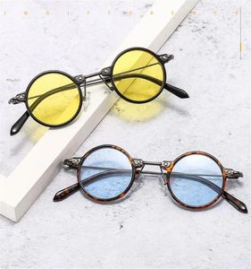 Sunglasses Retro Glasses Clear Lens Gradient Small Round Punk Sun Driving Shades Eyewear