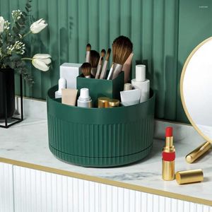 Storage Boxes Lipstick Box Countertop 360 Degree Turntable Cosmetic Capacity Makeup For Brushes