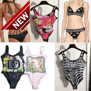 2024 Ny modedesigner Sexig bikini sätter billig blandad stil kvinnors brev tryckt en bit baddräkter sexiga underkläder sommarstrand baddräkter