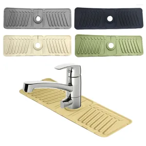 Table Mats Silicone Faucet Mat Water Catcher Tray Multifunction Sink Splash Guard Splash-Proof For Kitchen Bathroom