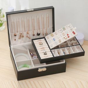 Display Hot Selling Jewelry Box Modern Jewellery Storage Container Large Capacity Jewlery Organizer Necklaces Holder Gift Packaging