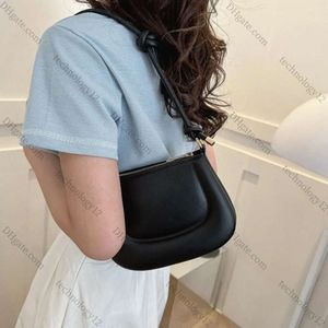 2024 Koreanischer Stil Einfache PU -Unterarmtasche Minderheit Design Crossbody Body Frauen Handtasche Mädchen Mode Retro Handtasche