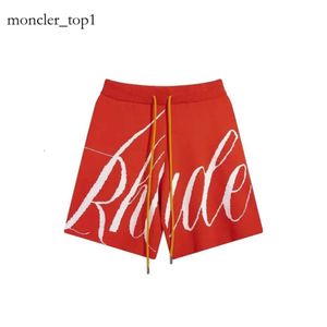 Rhude Shorts Designer Men Shorts Rhude Logo Druk Rude Jacquard Knitted wełniane szorty Mężczyźni kobiety sportowe spodnie domowe spodnie świąteczne Spodenki Spotki S-XL 9295