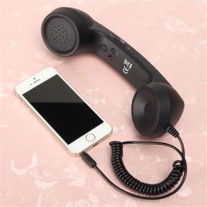 Microphones 3.5mmClassic Retro Phone Handset Mini Mic Speaker Phone Call Receiver for Iphone for Samsung for Huawei