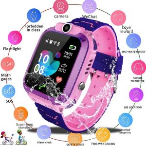 Uhren SmartWatch Geschenk für Jungen Mädchen Q12 Kinder Smart Watch SOS SIM KARTE CALL TELECHUNGEN WEGELICHE IP67 KINDER Camera Clock