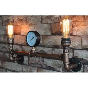 Lâmpada de parede Vintage Loft Water Pipe E27 Restaurante Luzes Industriais Luminária Luminária Stepunk