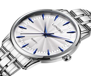 2020 Longbo Quartz Watch Lovers Uhren Paare analog Uhren Ledergelenkwatches Fashion Casual Uhren Gold 1PCS 802713321278