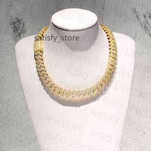 14mm Tester 925 Silver VVS Moissanite Diamond Custom Hip Hop Jewelry Iced Out Cuban Link Chain Initial Necklace