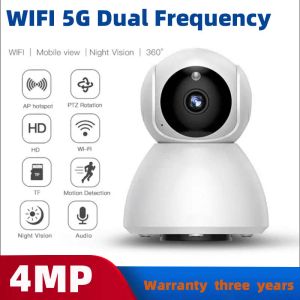 Monitörler 4MP WiFi Kamera Akıllı Ev Kapalı 2 Yolu Ses Gözetim Güvenliği Solares CCTV CAM Güvenlik Bebek Monitör Kameraları WiFi Cam