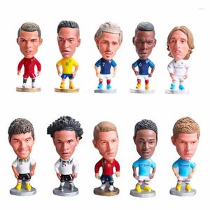 パーティーのお願い2.5インチコレクションコレクションフットボールスターサッカーc.ronaldoフィギュアモデルカーの装飾品rフィギュアのお土産玩具ギフト