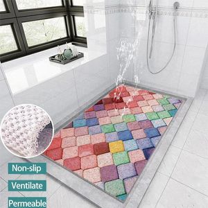 Maty do kąpieli przeciwpoślizgowe oddychające drzwi łazienki Mata prysznicowa pusta multi-specyfikacja woda woda przepuszczalna PCV