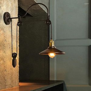 Duvar lambaları Vintage Endüstriyel Lamba Retro Ferforje Sconces Bar Restoran Balkon Koridor Dekoru için Işıklar