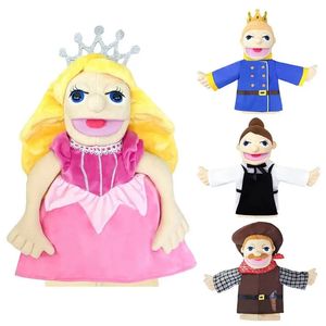 Barnhandduppar leksaker TIVER PRINCESS COWBOY PRINCE ROLE PLAY HAND Puppets Family Storytelling Props Kids Interactive Toys 240328