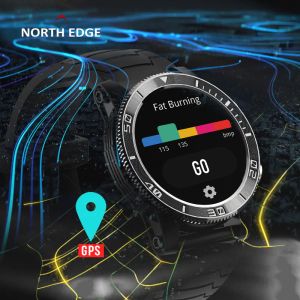 Браслеты 2022 New North Edge Xtrek Smart Watch Men GPS Tracker Compass Compass Compance Sytre Monitor 50 м В водонепроницаемых местах спортивного человека.