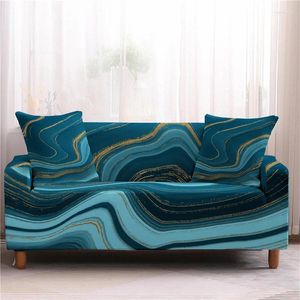 Chair Covers Marble Pattern Sofa Cover Living Room Elastic 3D Printed 1/2/3/4 Seater L-shaped Combination Protector Home Decoration