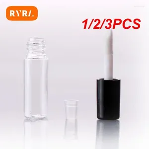 Storage Bottles 1MLRose Gold Empty Lip Gloss Tube Plastic Elegant Liquid Lipstick Container Round Mini Lipgloss Sample Bottle Black