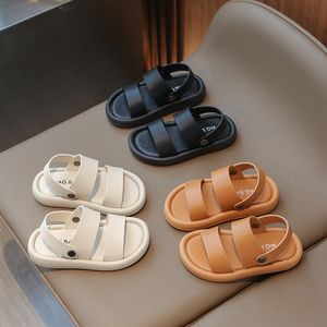 Çocuk Sandals Bebek Ayakkabı Kız Tasarımcı Kid Siyah Kahverengi Toddlers Bebekler Çocuk Çöl Ayakkabıları 36KO#