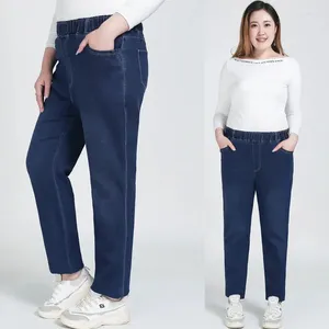 Kadınlar Kot High Litess 130kg Lady 9xl Gerilmiş Siyah Elastik Kadın Gevşek Pantolon Artı Boy Boyu Fit 8xl 6xl Kız Denim Pantolon