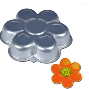 Bakningsformar anländer !! Aluminium 3D Flower Shape Cake Pan Dish Tin Birthday Party Mold Diy Decorating Tools Fondant