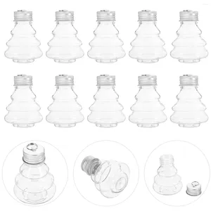 Vases 10 Pcs Empty Bottle Beverages Container Christmas Decor Bottles Creative Water Packing Plastic Juice Candy Jar