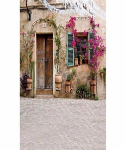 Rustic Style Old House Po Studio Background Vintage Door Purple Flowers Kids Children Pography Backdrops Vinyl304H1891640