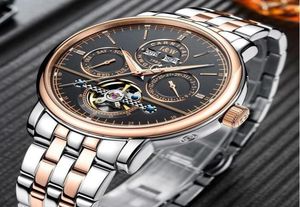 Perpetual Calendar Mens Sport Watches Automatic Skeleton Watch Steel Waterproof Tourbillon With Date Day Reloj armbandsur86339509269911