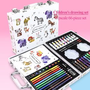 Sets Kinderkunstmalerei Set Marker Aquarell Farbe Buntstiftfarbstift Zeichnen Erscheinungen Kinder Bildungsspielzeug Kreatives Geschenk