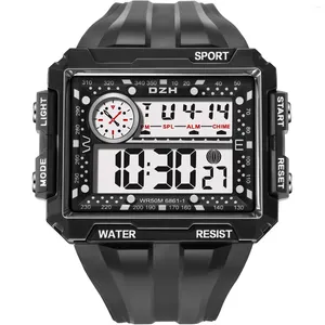 Wristwatches Digital Watch Men Synoke Brand Rugged Square 50m مقاوم للماء الموقت مضيق الساعات متعددة الوظائف