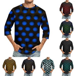 Herr t-skjortor runda hals t-shirts tre fjärdedelar ärmad casual mode t-shirt högkvalitativ ungdomlig mångsidig skjorta ropa de hombre