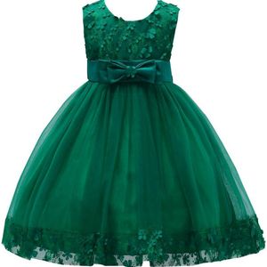 New Girls 'High-End Simple Dress Children's Ruffled Lace Party Glitz