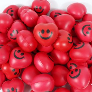 Süße Liebe Herzform Zappel Spielzeug Squeeze Stress Ball Relief Toys Kinder Belohnung Spielzeug Herz Lächeln Gesicht Stress Ball