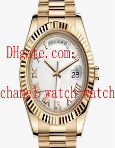 5 Style Topselling 41mm Men039S DayDate II President Watch 18 White Gold 218239 218238 Roman Dial Mens Automatic Mechanical WA4579023