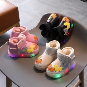 Size 2130 Boots Glowing Sneakers Boys Girls Led Shoes Children Luminous Sport Baby Casual Kids Fashion 240321