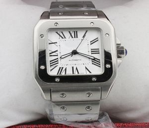 6 färger Luxury Watch Men 40mm Sants Automatisk mekanisk rörelse Rostfritt stål Svepande rörelse Watches Top Quality Watch2476432