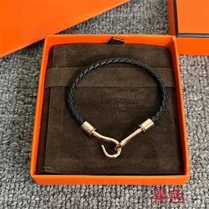 12A Mirror Quality Designer bracelet women Bangle new curved hook leather rope woven couple can make the same size bracelet for men and women The bracelet