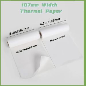 Paper PeriPage Official Paper 107mm Width Thermal Paper Label Paper Sticker For Thermal Pocket Mini Wireless Printer A9(s)Max