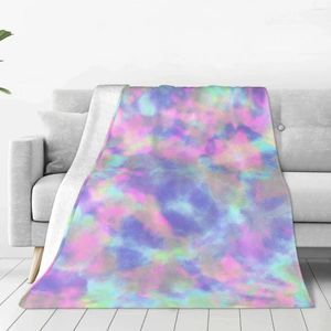 Coperte WaterColor Tie-Dye Pattern Fleece Throw Coppate Warmcozy per tutte le stagioni comodi divano di divano in microfibra 40 