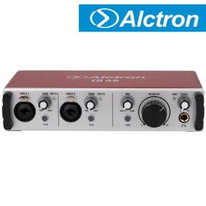 Микрофоны Alctron U48 Портативный двойной канал USB -внешний звуковой интерфейс Внешний интерфейс. Хорошая совместимость для рекордов